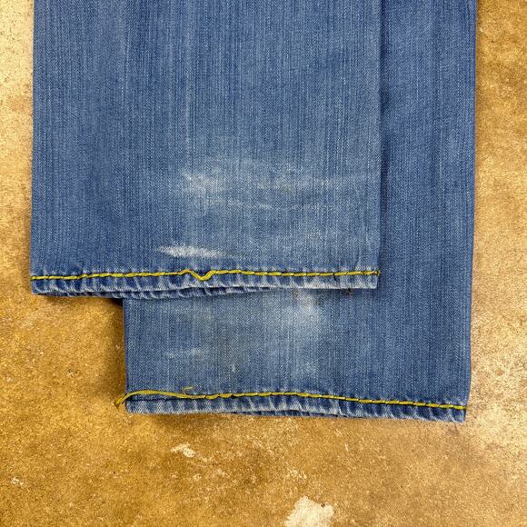 True Religion‎ Jeans Men’s 40 Rainbow Stitch Straight Leg Blue Denim Y2K - Picture 10 of 16